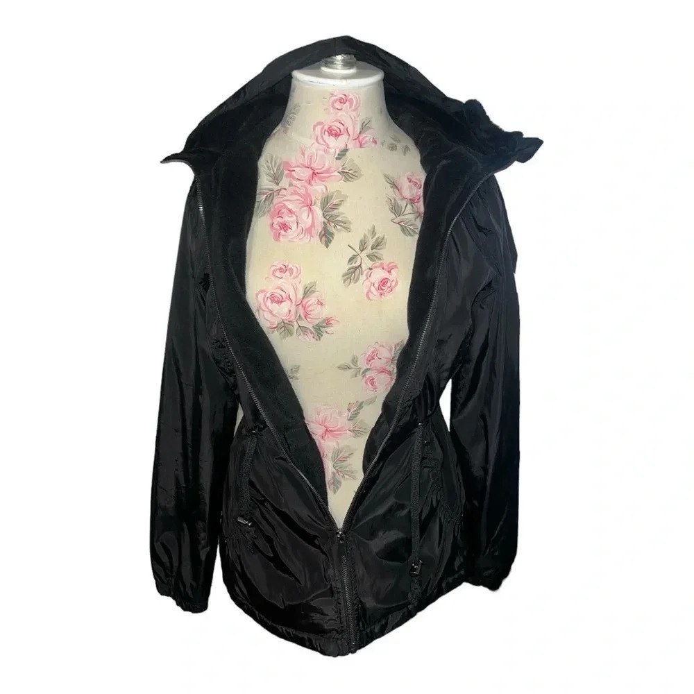 HFX Women’s Black Jacket Faux Fur Lined Preloved - Picture 8 of 9